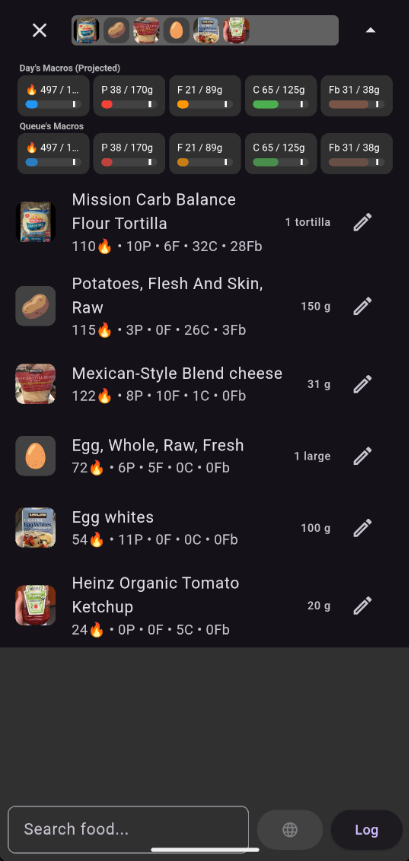 Pending items list in Log Queue