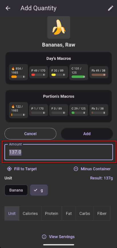 Quantity field with numeric input